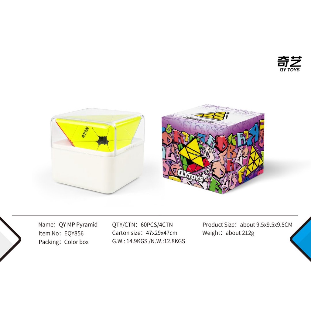 Rubik tam giác QiYi MP Magnetic Pyraminx có nam châm sẵn