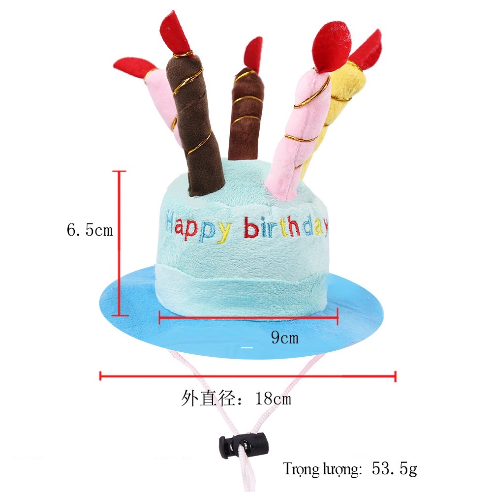 Mũ Nón Sinh Nhật Cho Chó Mèo Thú cưng CANDYPETS MM02