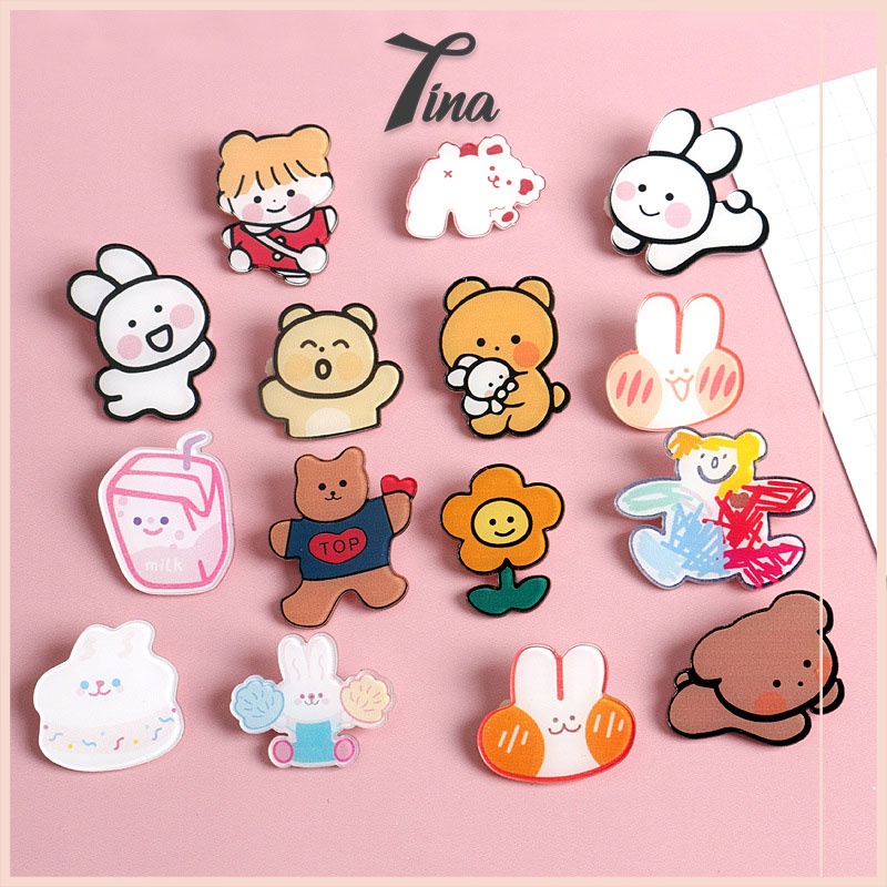 Sticker gim balo cài balo nhiều hình dễ thương rẻ nhất Tina Shop PIN03