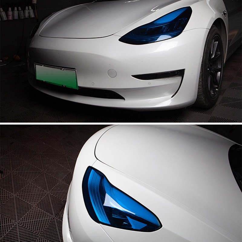 Set 2 Miếng Phim Dán Đèn Pha Xe Hơi Tesla El 3