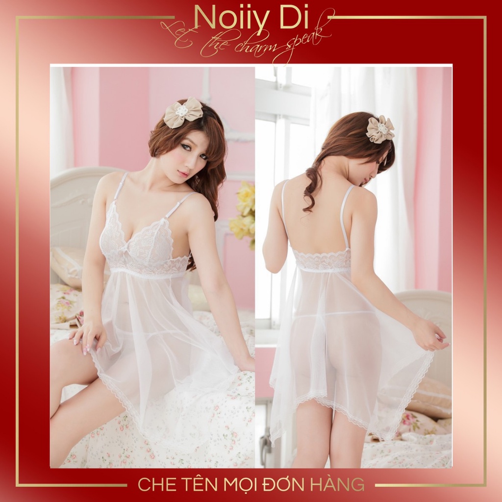 Đầm Ngủ Sexy 2 Dây Gợi Cảm Xuyên Thấu. Váy Ngủ Sexy Mỏng Kèm Quần Lọt Khe. Mã 007 | BigBuy360 - bigbuy360.vn