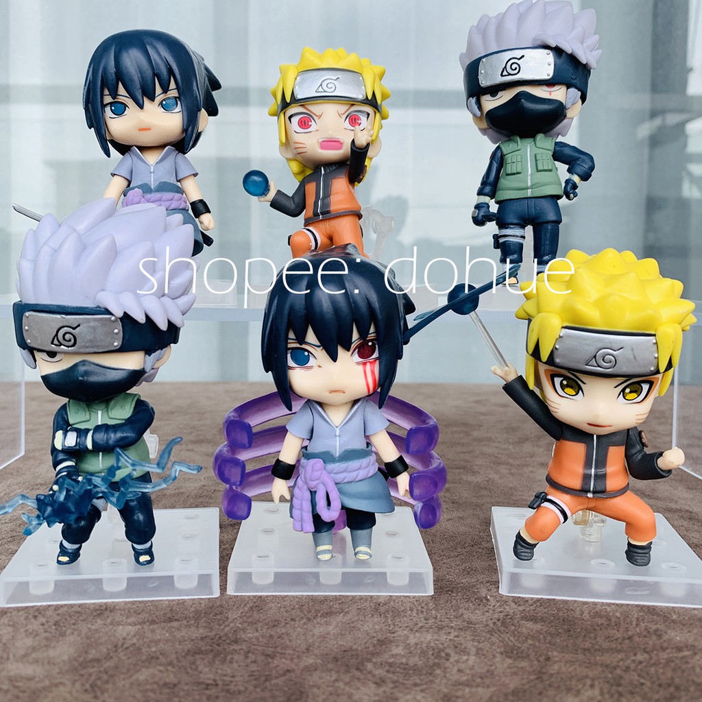 Mô Hình Nhân Vật Naruto, Kakashi, Sasuke Chibi Cao 10cm