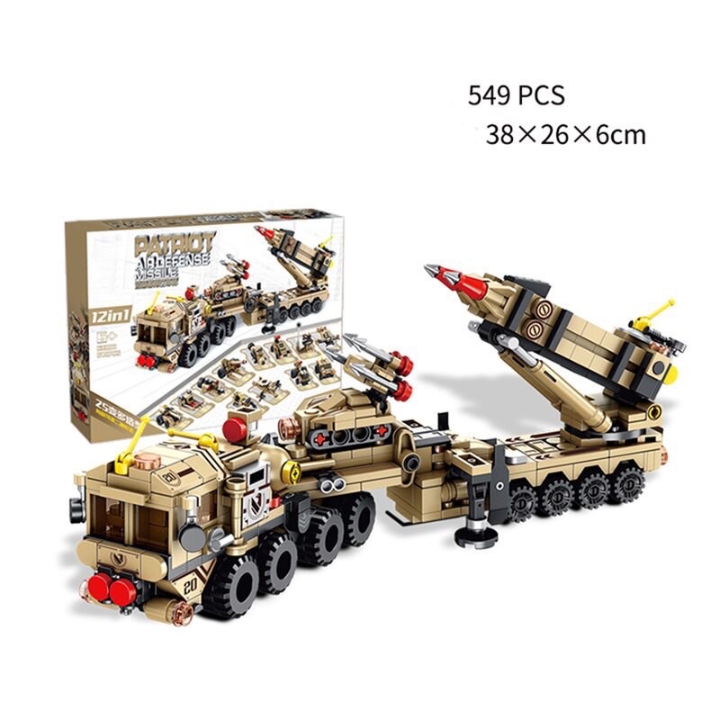 Bộ đồ chơi lắp ráp lego tên lửa phòng không 12in1