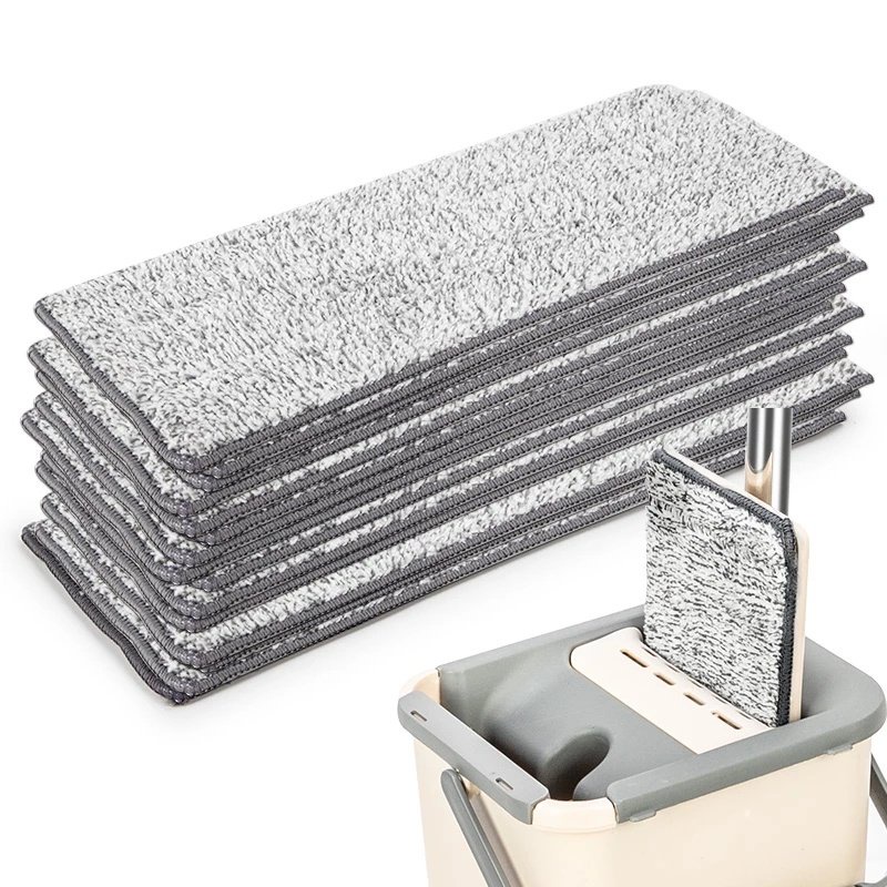 Miếng Lau Nhà 12x33cm Thay Thế Dành Cho Cây Và Bộ Lau Nhà Chữ Nhật Trên Thị Trường, Bông Lau Nhà Cao Cấp Vắt Phẳng