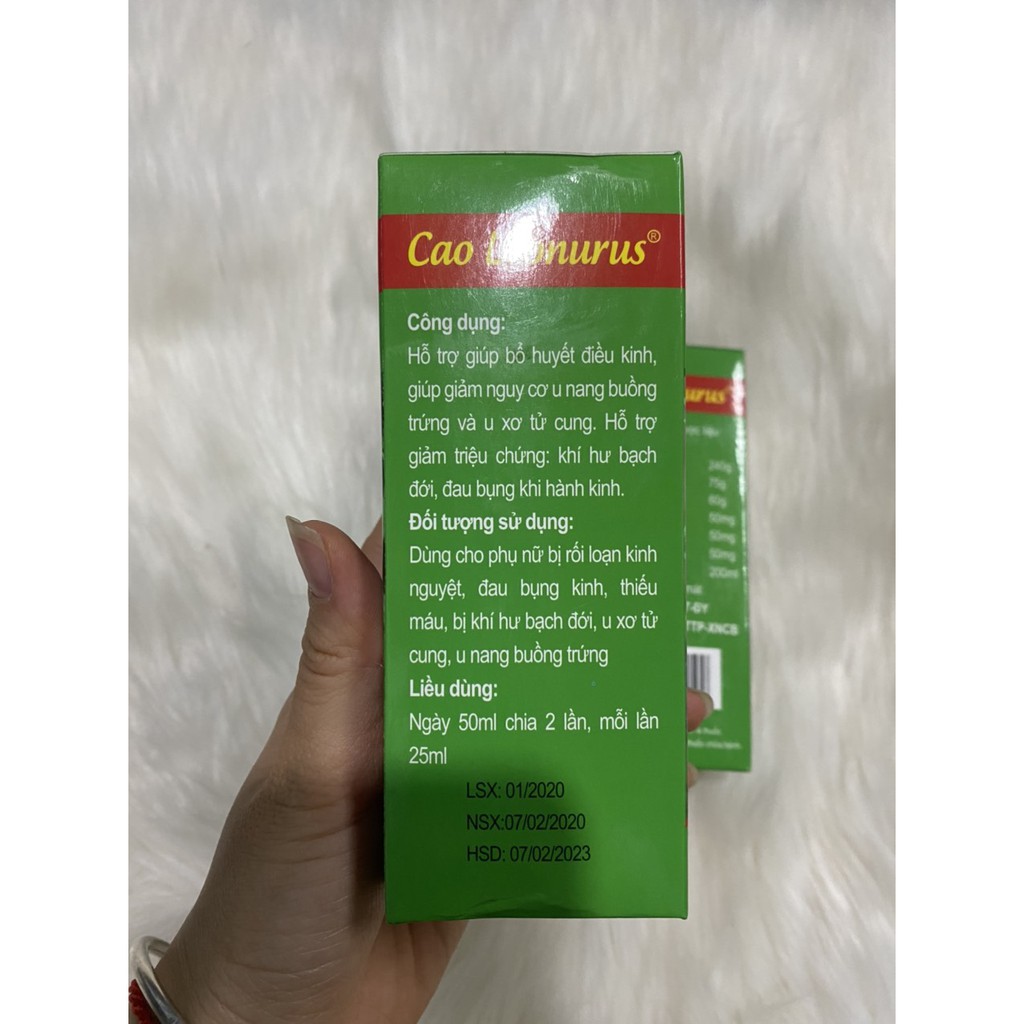 Cao Leonurus - ÍCH MẪU HOÀNG CUNG hộp 200ml - Ích mẫu điều kinh, bổ huyết ngừa u xơ