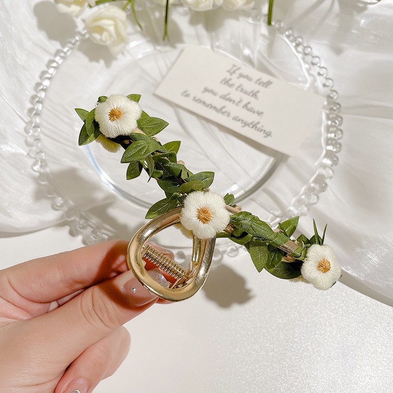 Kẹp Tóc Hình Hoa Lá Bằng Mây Thời Trang Hàn Quốc