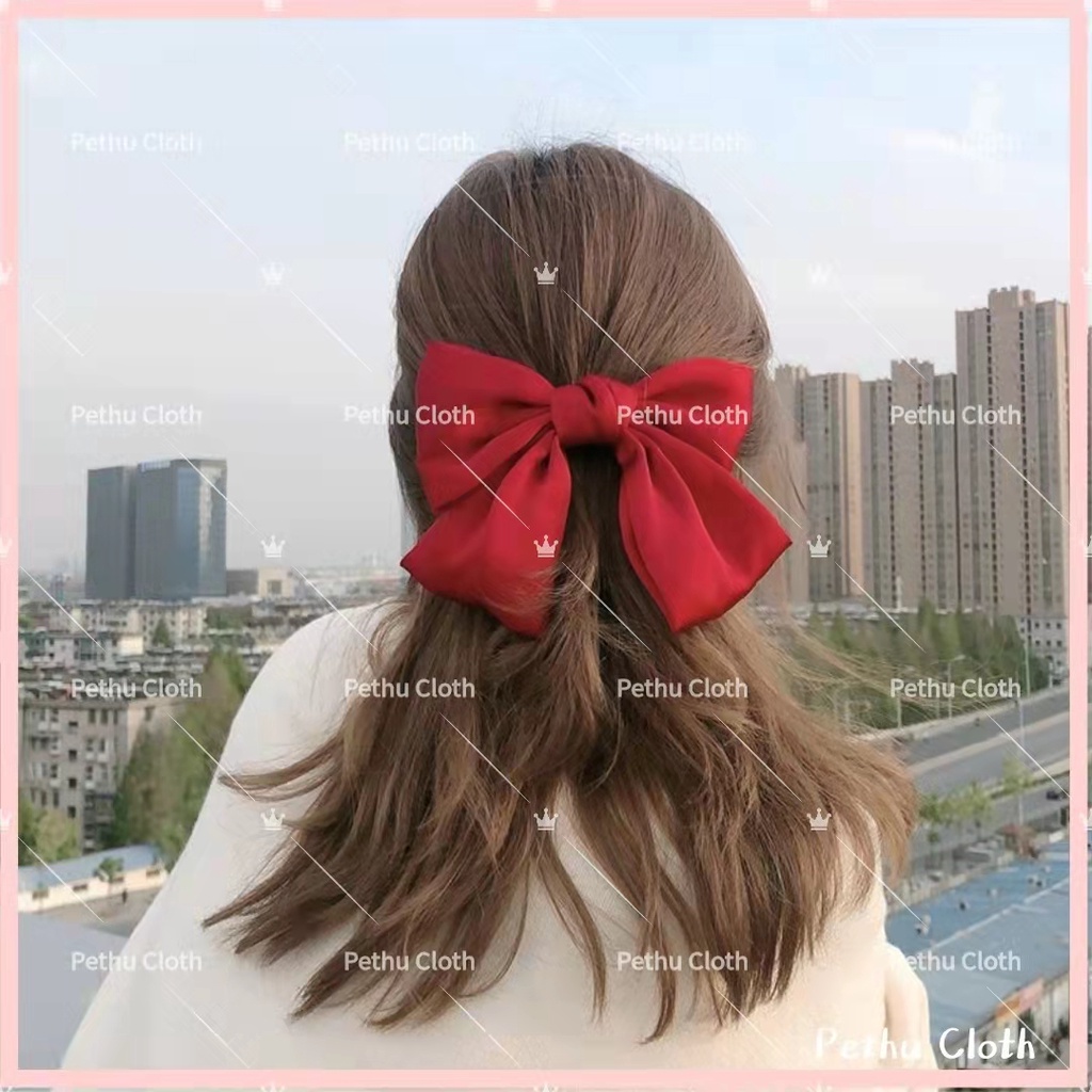 （Q1,HCM) Dây buộc tóc/kẹp tóc nơ ruy băng cỡ lớn thời trang Hàn Quốc
