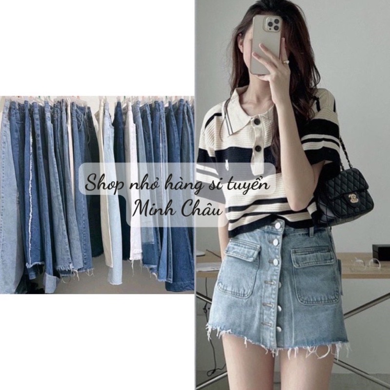 Quần chân váy jeans si tuyển, ảnh thật