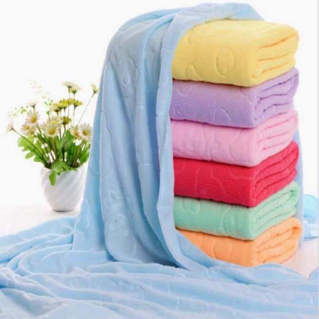 Combo 6 chiếc khăn tắm Cotton kích thước 1,4mx70cm