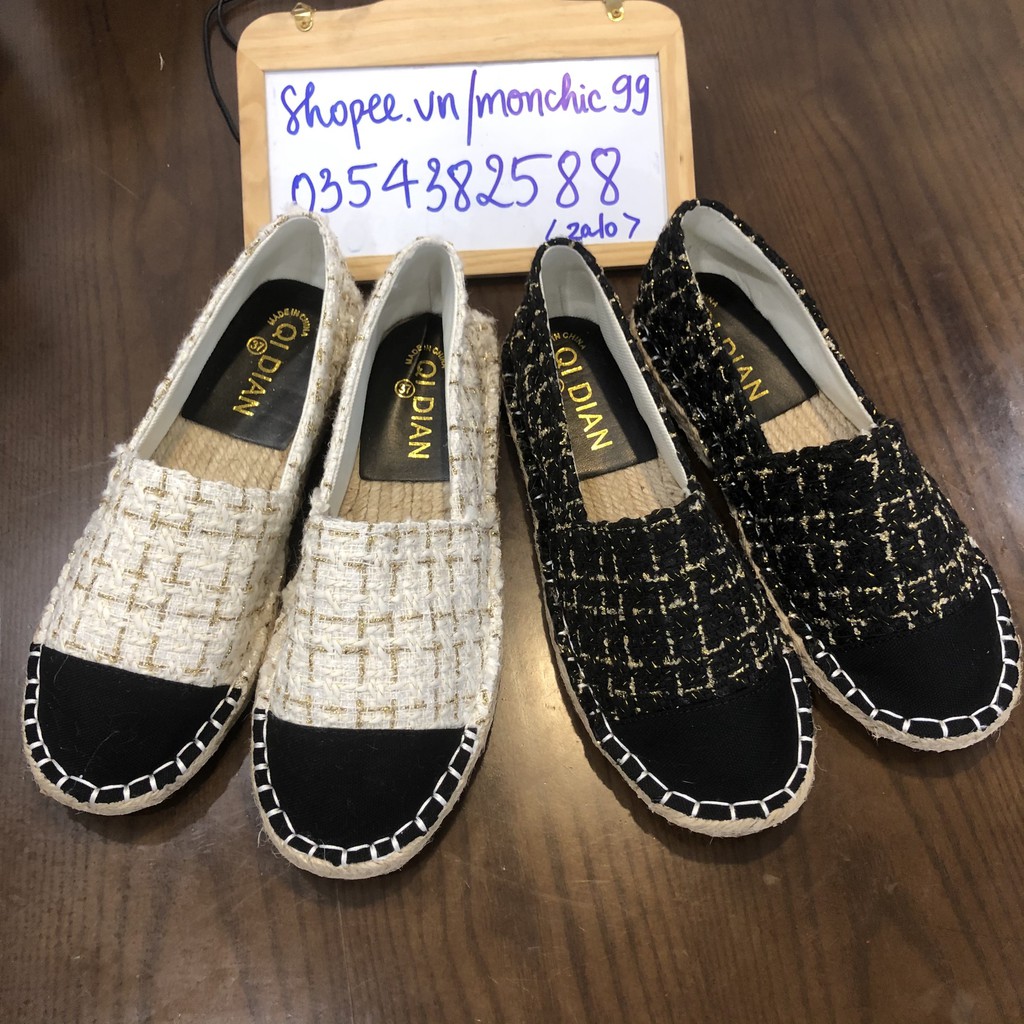 [Mã FASHIONT4WA2 giảm 10k đơn từ 50k] [Sẵn] Giày loafer đế cói êm chân