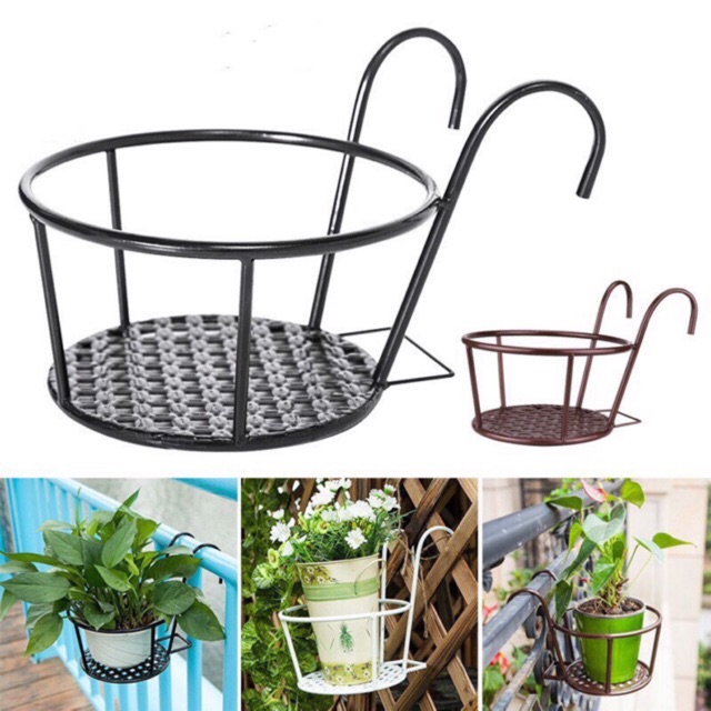 GIỎ SẮT TREO HOA BAN CÔNG- HÀNG ĐẸP DẦY SƠN TĨNH ĐIỆN