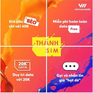 SIM 4G VIETNAMOBILE (COMBO GÓI 50 SIM)