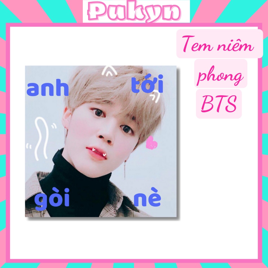 Nhãn dán BTS tem niêm phong sticker hộp thank you sản phẩm ghi chú Pukyn NP01