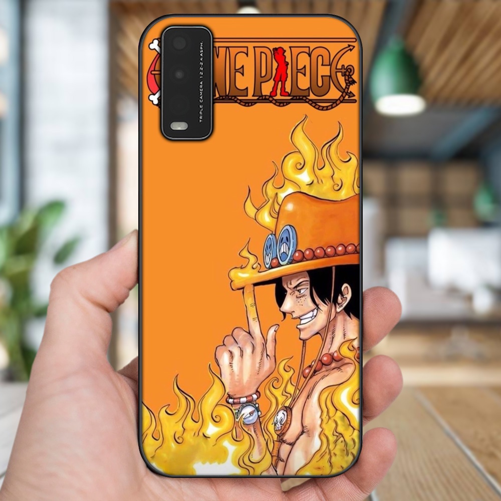 Ốp lưng Vivo Y20, Y20s, Y12s viền đen in hình Ace One Piece