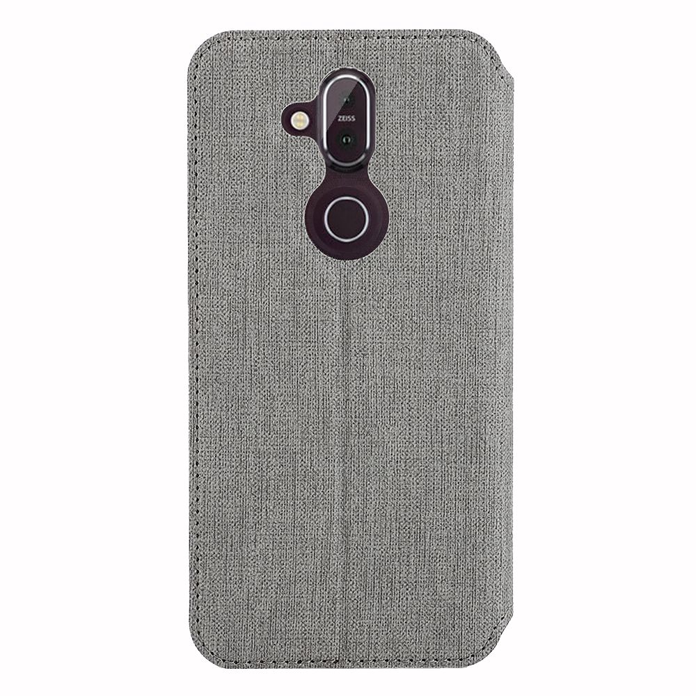 Vili Luxury PU Leather Casing Nokia 8.1 Magnetic Flip Cover Nokia8.1 Fashion Simple Case Card Slot Holder