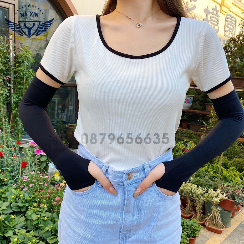 [GP3] Găng Tay Chống Nắng Xỏ Ngón Lets Slim Siêu Mát Chống Tia UV, Vải Dày Dặn, Co Dãn Tốt, Đi Phượt Đi Chơi Tiện Lợi