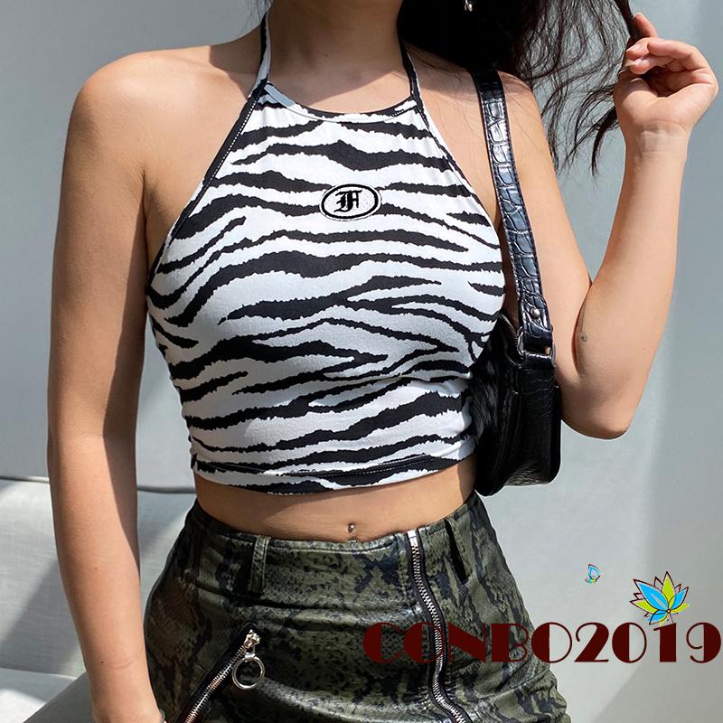 Áo Yếm Sát Nách In Họa Tiết Ngựa Vằn Thời Trang Dành Cho Nữ | BigBuy360 - bigbuy360.vn