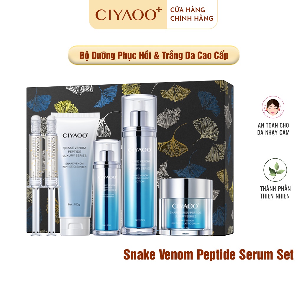 Bộ Dưỡng Phục Hồi &amp; Trắng Da Cao Cấp Snake Venom Peptide Serum Set CIYAOO