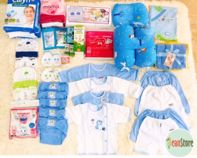 Combo sơ sinh siêu tiết kiệm cho bé + đồ dùng đi sinh cho mẹ
