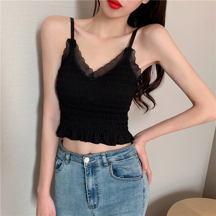 Áo Bra 2 Dây ⭐FREESHIP⭐ Bra Cotton Xòe Nhẹ - Áo Ngực Không Gọng Dáng Dài 884