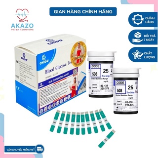 Bộ que thử đường huyết chido hộp 50 que