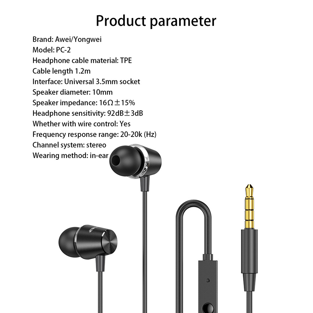 Tai Nghe Có Dây Ms Pc-2 Kèm Mic Cho Máy Nghe Nhạc Mp3 | BigBuy360 - bigbuy360.vn