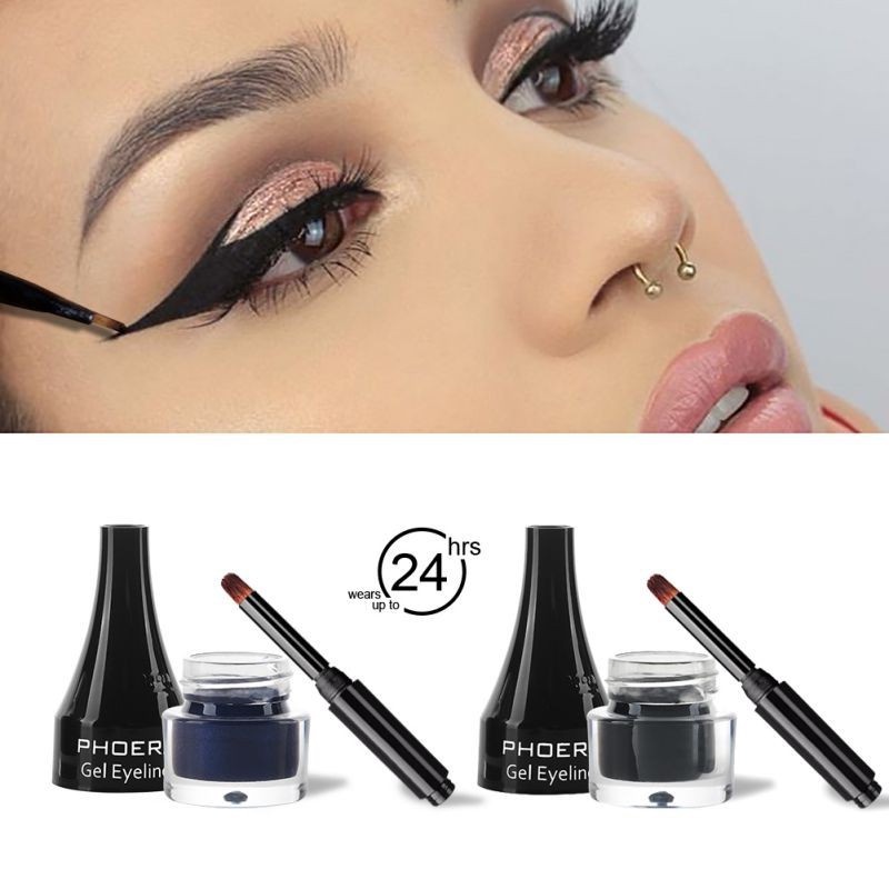 Bút Kẻ Mắt Dạng Gel Lì Tự Nhiên 10 Màu Tùy Chọn Nhanh Khô/ Không Thấm Nước Và Lâu Trôi