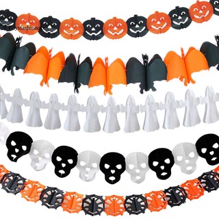 Dây 300cm gắn hình bí ngô dơi bóng ma trang trí tiệc Halloween