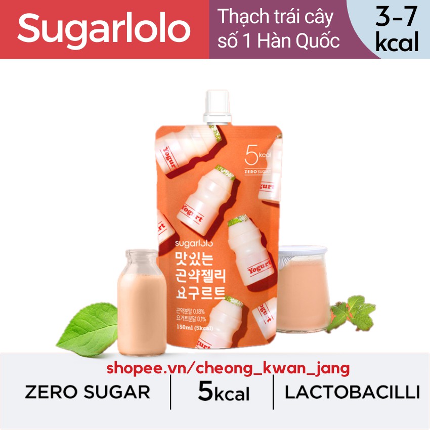 Thạch sữa chua không đường Hàn Quốc cho người ăn kiêng, giảm cân và đặc biệt là trẻ em 150ml x 10 gói