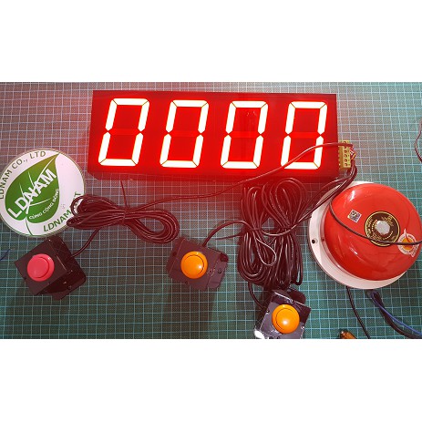 Bộ đếm sản phẩm 4 số 6586 LDNam có chuông báo dùng 3 nút nhấn