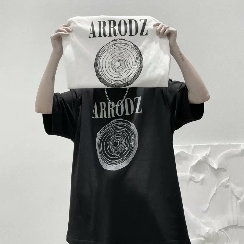 Áo thun tay ngắn dáng rộng in chữ phong cách Hàn Quốc thời trang cho nam size M-5XL