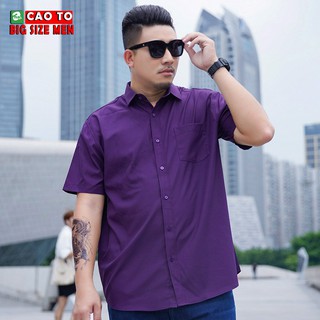 Áo Sơ Mi Tay Ngắn Màu Tím Big Size