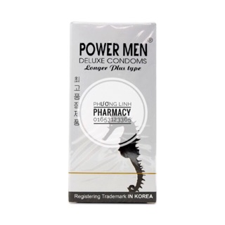 Bao cao su PowerMen cá ngựa chống xuất tinh sớm hộp 12c