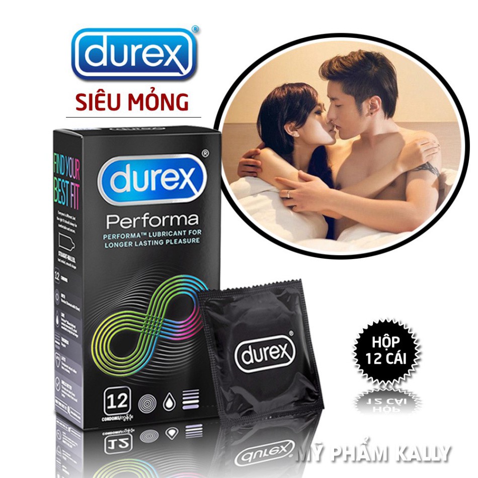 [Combo 5 Hộp] Bao Cao Su DUREX PERFORMA Hộp 12c. Dòng Bcs Kéo Dài Thời Gian Quan Hệ Có Nhiều Gel Bôi Trơn Kích Thích Hơn