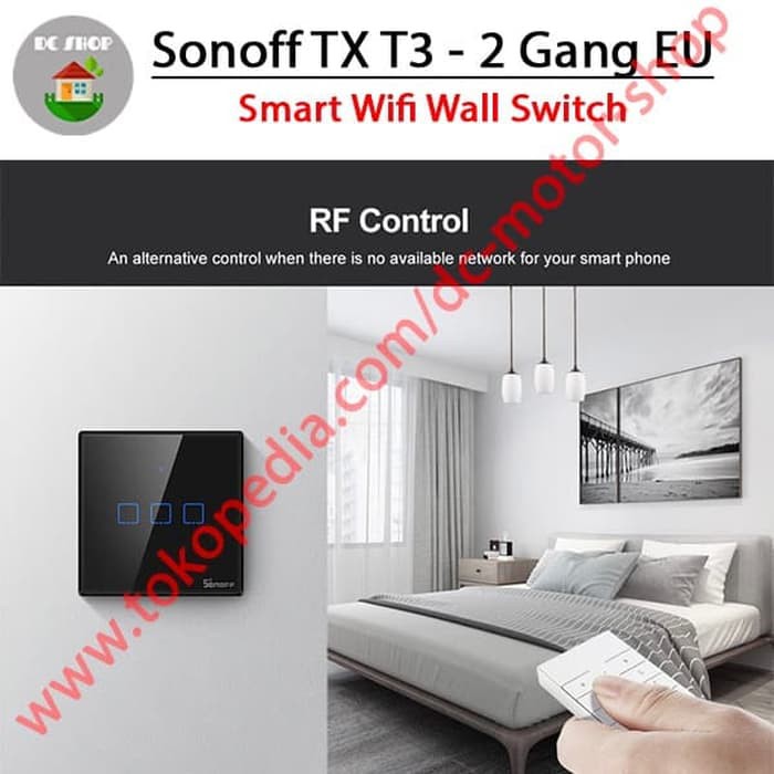 Công Tắc Cảm Ứng Thông Minh Sonoff Touch Tx T3 Eu-3gang Wifi & Rf 433mhz