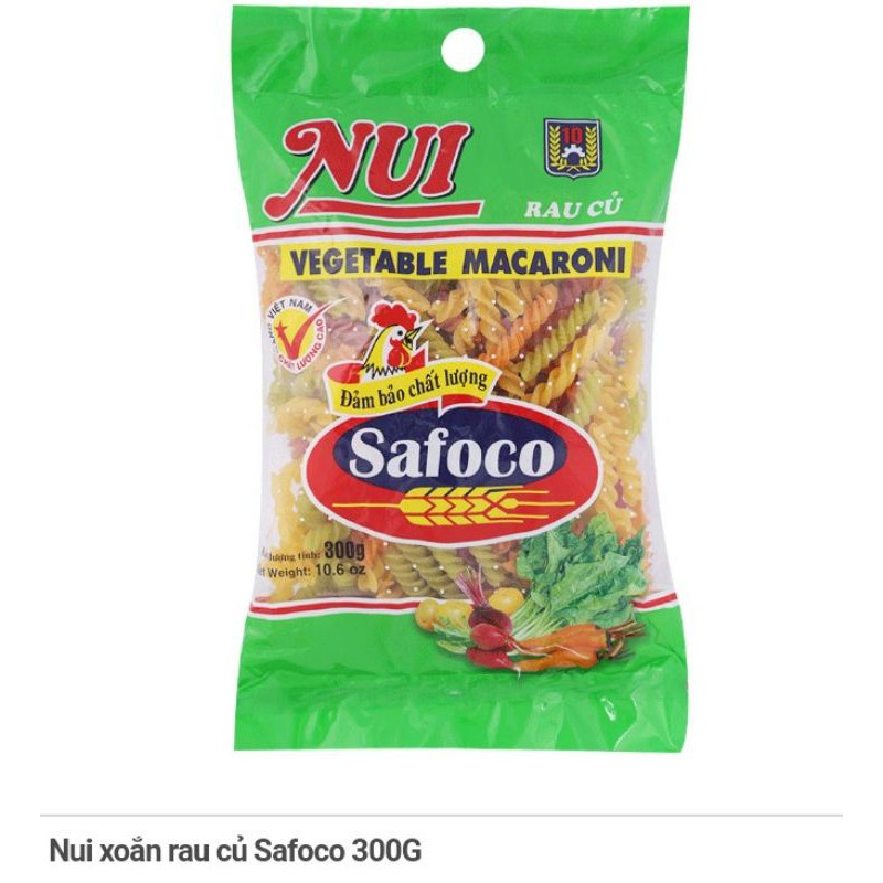 Nui Xoắn Rau Củ Safoco 300g