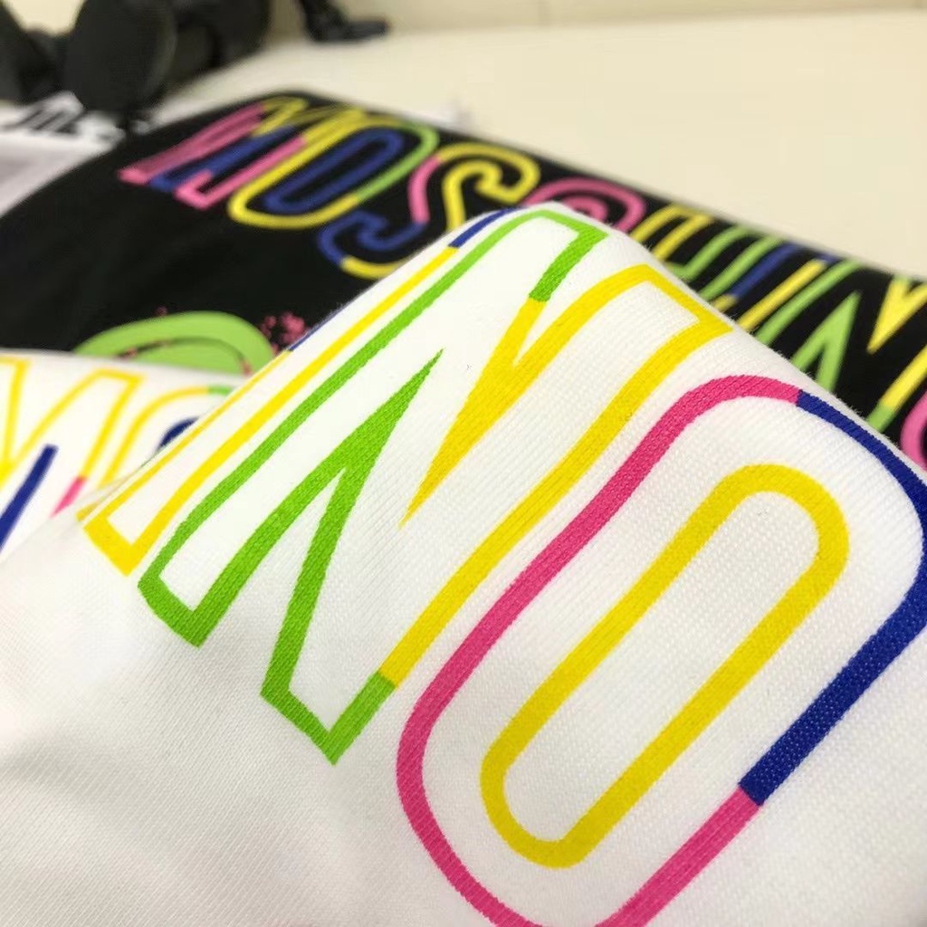 Áo Thun Cotton Nguyên Chất In Chữ MOSCHINO Thời Trang Cho Cặp Đôi