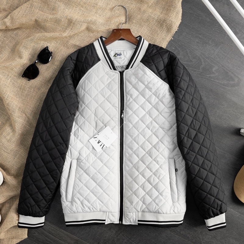Áo bomber bông trần trám ZA GÀ xuất dư ZA01 - Phong cách trẻ trung năng động.