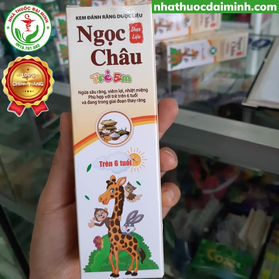 Kem Đánh Răng Dược Liệu Ngọc Châu Dành Cho Trẻ Em Trên 6 Tuổi Tuýp 70g