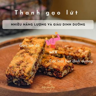 Thanh gạo lứt gà bông MIX hạt dinh dưỡng Eatclean - Energy Bar | Homemade by Bếp Healthy