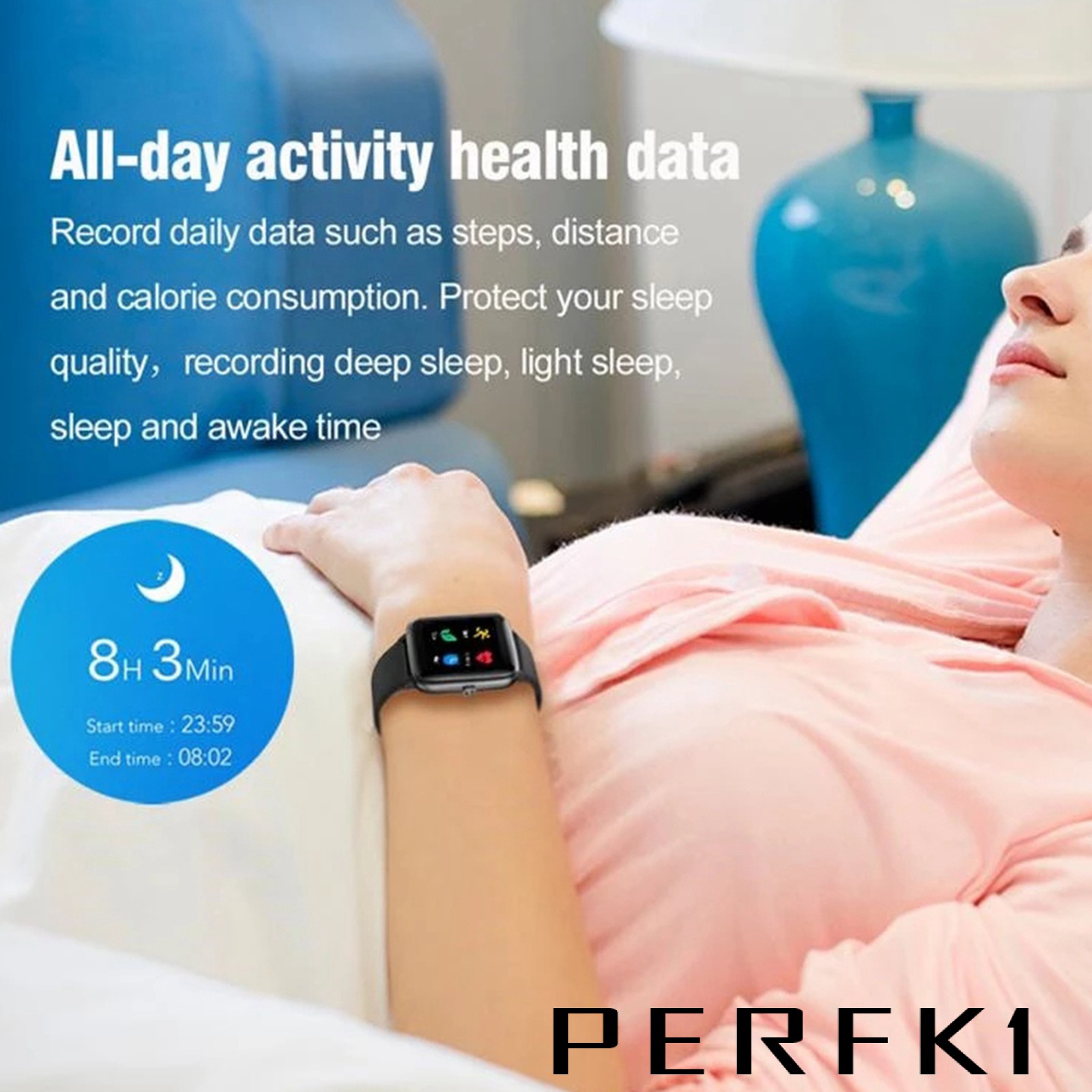1 Đồng Hồ Thông Minh Chống Nước Ip68 Theo Dõi Giấc Ngủ