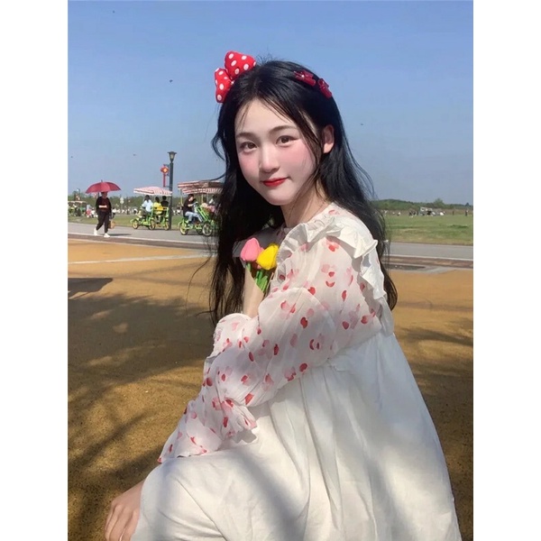 SET YẾM BABY DOLL + ÁO VOAN NHÚNG CÁNH HỒNG RƠI, TIỂU THƯ XINH XẮN | BigBuy360 - bigbuy360.vn