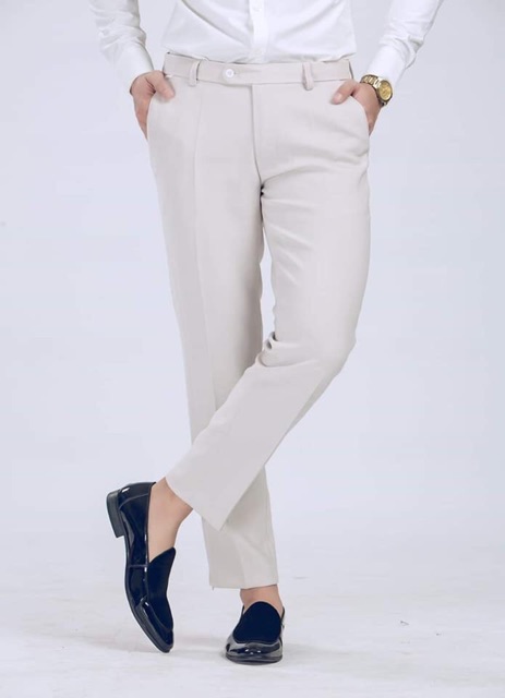 Quần Âu Nam Màu Be Cao Cấp - Không Bai Xù - Chống Nhăn - Chất Co Giãn Nhẹ | BigBuy360 - bigbuy360.vn