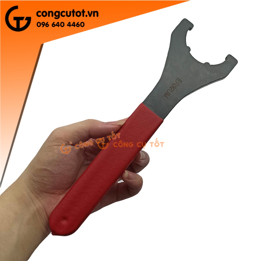 Cờ lê vặn đai ốc đầu kẹp collet ER32UM cán dạ đỏ dài 250mm