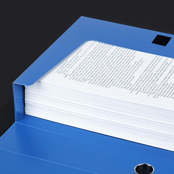 File hộp đựng tài liệu cỡ 5.5/ 7.5/ 10cm GuangBo màu xanh A88013/ 88014/ 88015