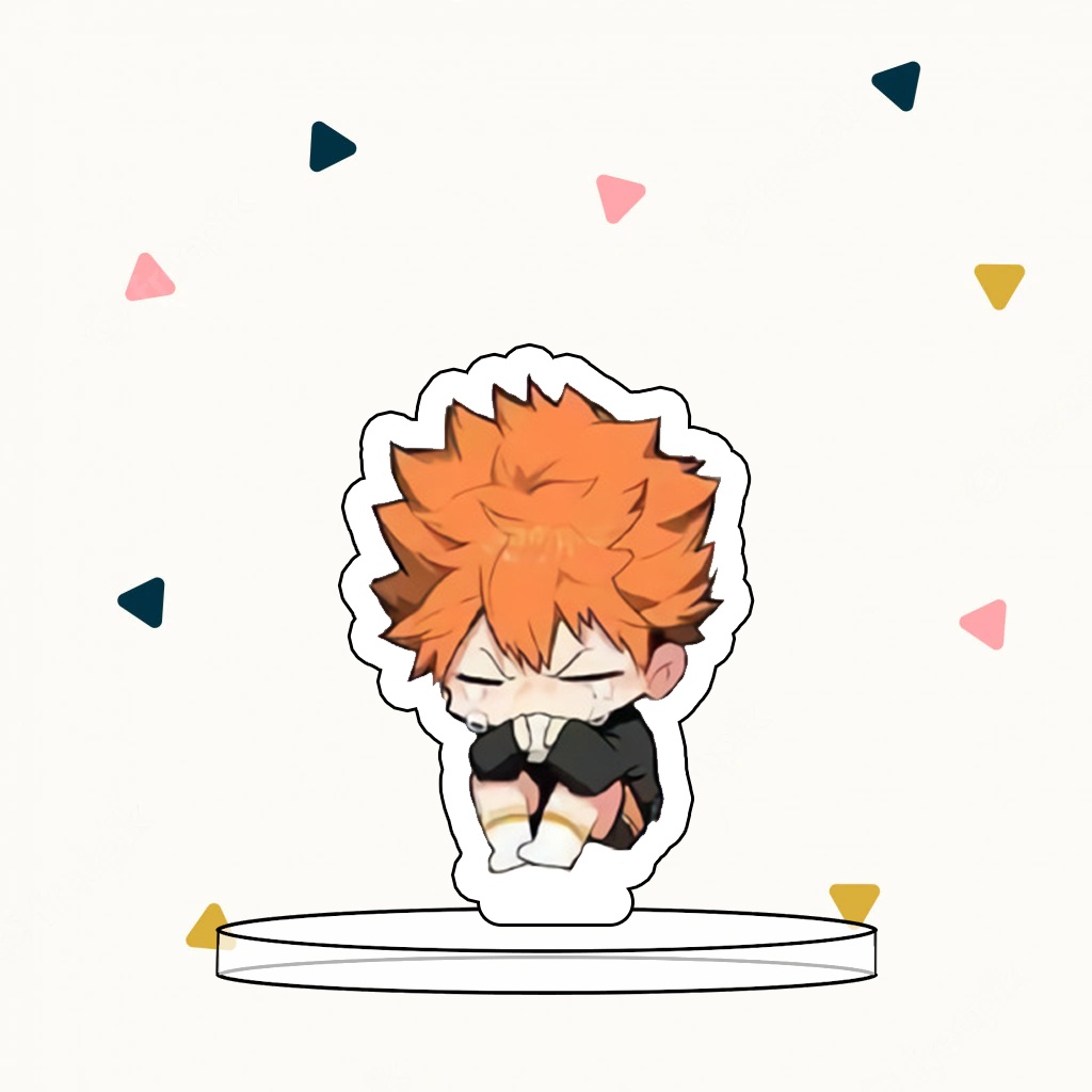 Standee HAIKYUU! mini ver KHÓC Vua Bóng Chuyền tượng acrylic anime chibi trang trí trưng bày xinh xắn