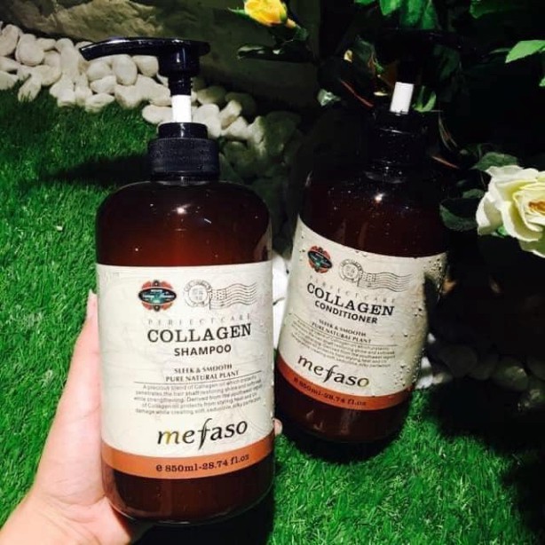 [Chính Hãng] Cặp Dầu Gội + Dầu Xả Cao Cấp Collagen Mefaso 850ml| Chăm Sóc Và Phục Hồi Tóc Hư Tổn | BigBuy360 - bigbuy360.vn