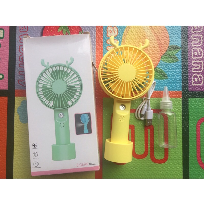 Quạt Điện hơi nước🍀FREESHIP🍀Quạt cầm tay, quạt mini cầm tay sạc điện, nhỏ gọn tiện lợi0