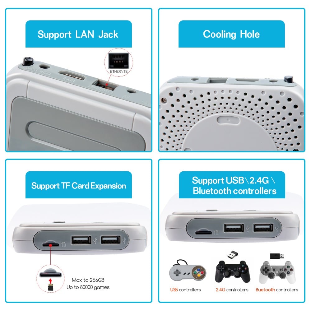 Máy chơi game cầm tay SUPER CONSOLE X Pro 4K - 2021 HDMI/AV 41000+ game huyền thoại PSP, PS1, GBA, ATARI, NITENDO SWITCH