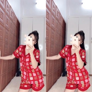Pijama lụa bộ cộc ( sỉ lẻ ib, ib chọn mẫu)